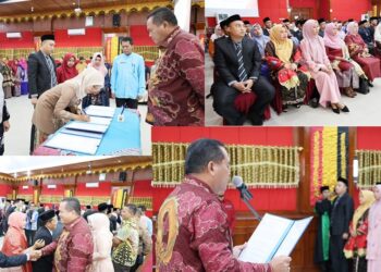 Wali Kota Pariaman Yota Balad Lantik 104 Pejabat (Dok: Kominfo Kota Pariaman)