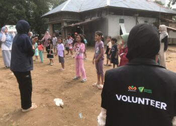 Kegiatan Psychological First Aid, Gerakan Pendampingan Psikososial Kolaborasi Antar Komunitas (Foto: Muhammad N. Chaniago/Sumbar Zone)