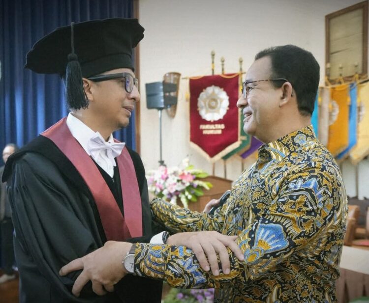 Anies Baswedan Ucapkan Selamat atas Pengukuhan Prof Zainal Arifin Mochtar sebagai Guru Besar Hukum UGM