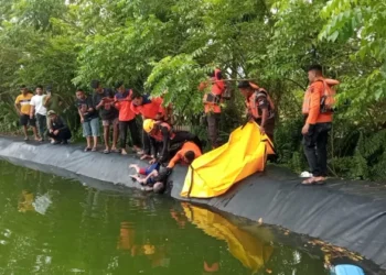 Proses evakuasi Mustafa (4 tahun), Jum'at, 24 April 2026 pada lokasi sekitar satu kilometer dari titik awal korban dilaporkan hilang di Kawasan Kataping Padang-Pariaman. (Foto: Dok. SAR Padang)